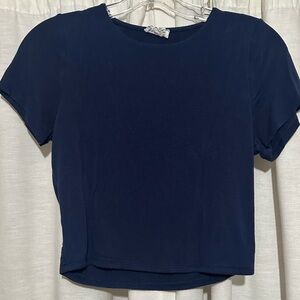 Classic Navy Blue Women's Short Sleeve Top
